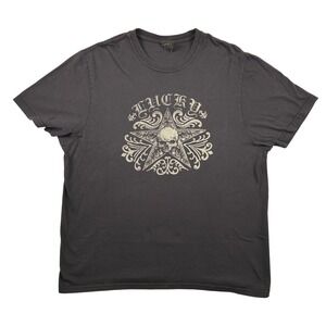 Lucky Brand Shirt Mens 2XL Classic Fit Skull Star Graphic Made in USA Y2K 90s